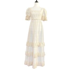 Lorrie Deb San Francisco Maxi Dress Unconventional Lace 60s Cottage Boho Prairie